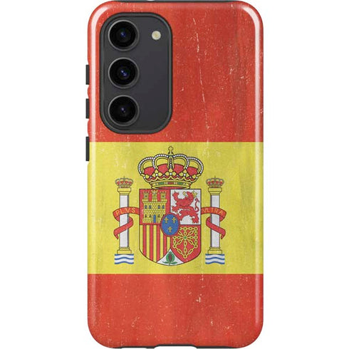 Spain Flag Distressed Galaxy S23 Pro Case